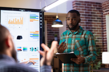 Business growth blueprint action plan on a desk