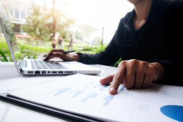 Financial health assessment with cash flow and profitability figures