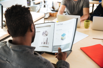 Market research report with graphs and industry data